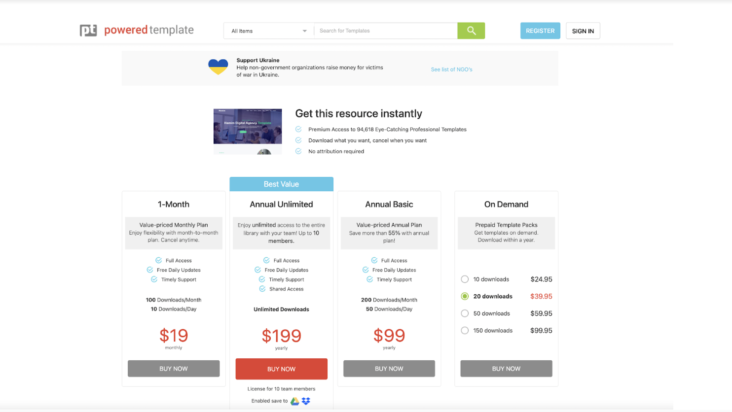 Purchasing Your Web Template