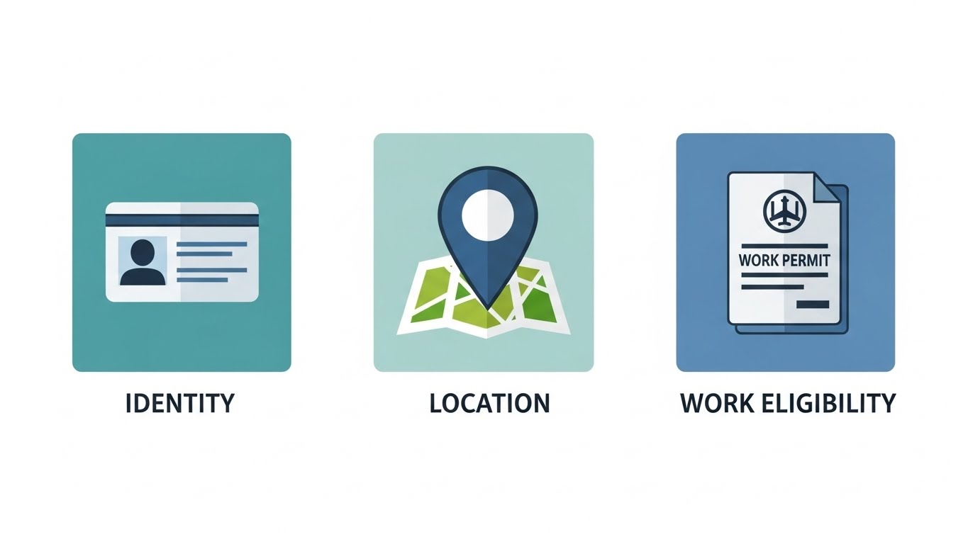 The 3 Verification Pillars: Identity, Location, and Work Eligibility