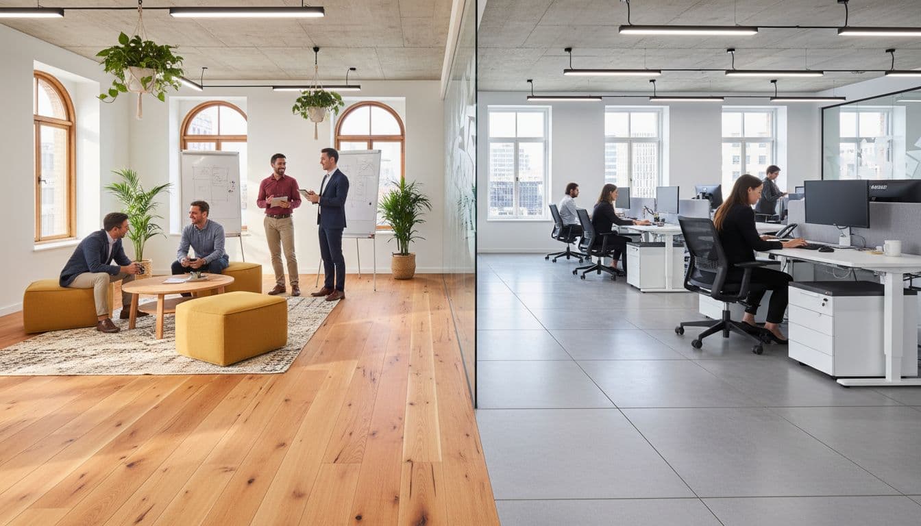 How Office Flooring Can Influence Mood, Productivity & Culture 3 Flooring choices can shape the company culture